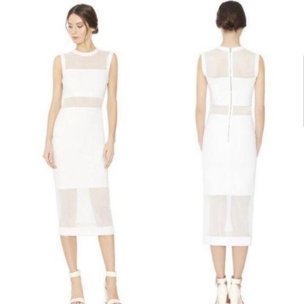 Alice + Olivia fitted mesh midi 🤍